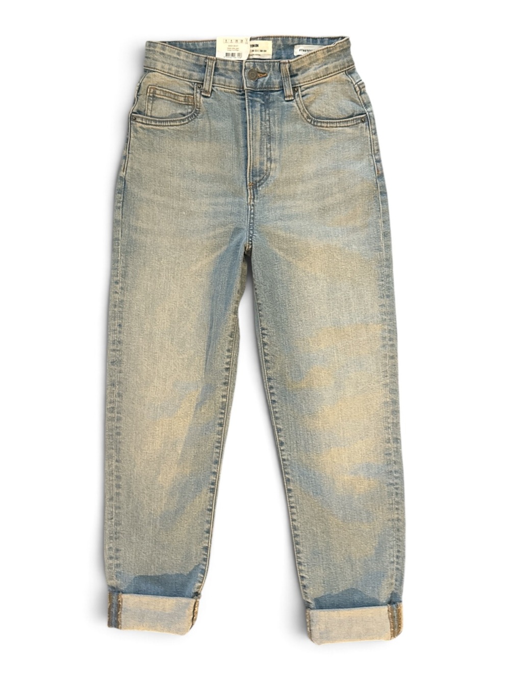 Cotton On Faded Light Blue Cropped Boyfriend Jeans